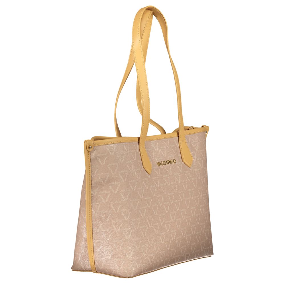 This Shoulder Handbag by Mario Valentino for women in polyethylene and beige presents a sculptural silhouette featuring a secure zipper, ample built-in-compartments & internal-pockets, and versatile shoulder-strap for a sculptural finish.