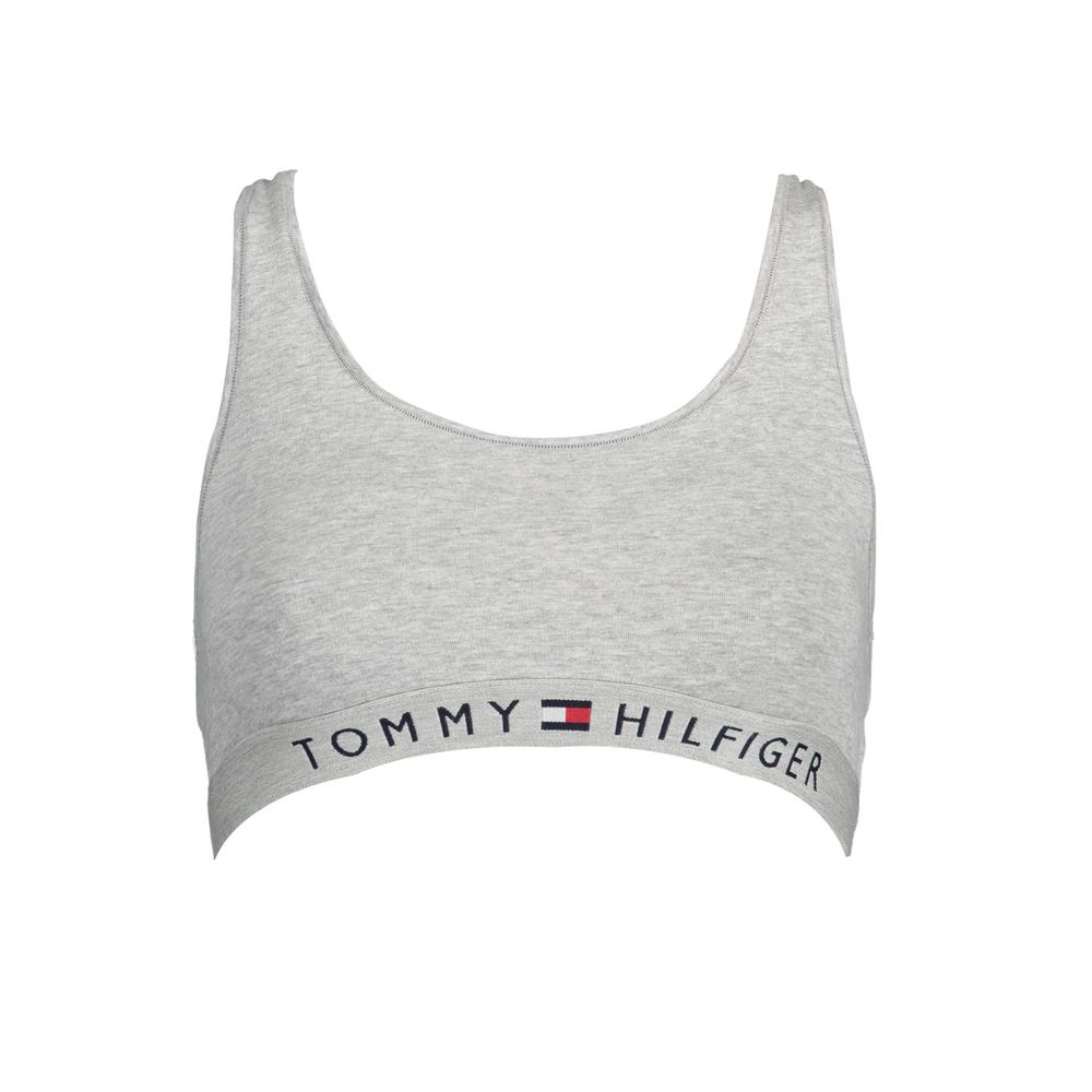 Lingerie by Tommy Hilfiger for women in stretch cotton gray showcases a discreet silhouette, artfully capturing the essence of the discreet Women's Stretch Cotton Lingerie design for a sophisticated look.
