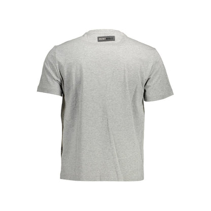 T-Shirt by Plein Sport for men in cotton gray showcases a unassuming silhouette, artfully detailed with a refined crew neckline and unassuming for a sophisticated, contemporary look.