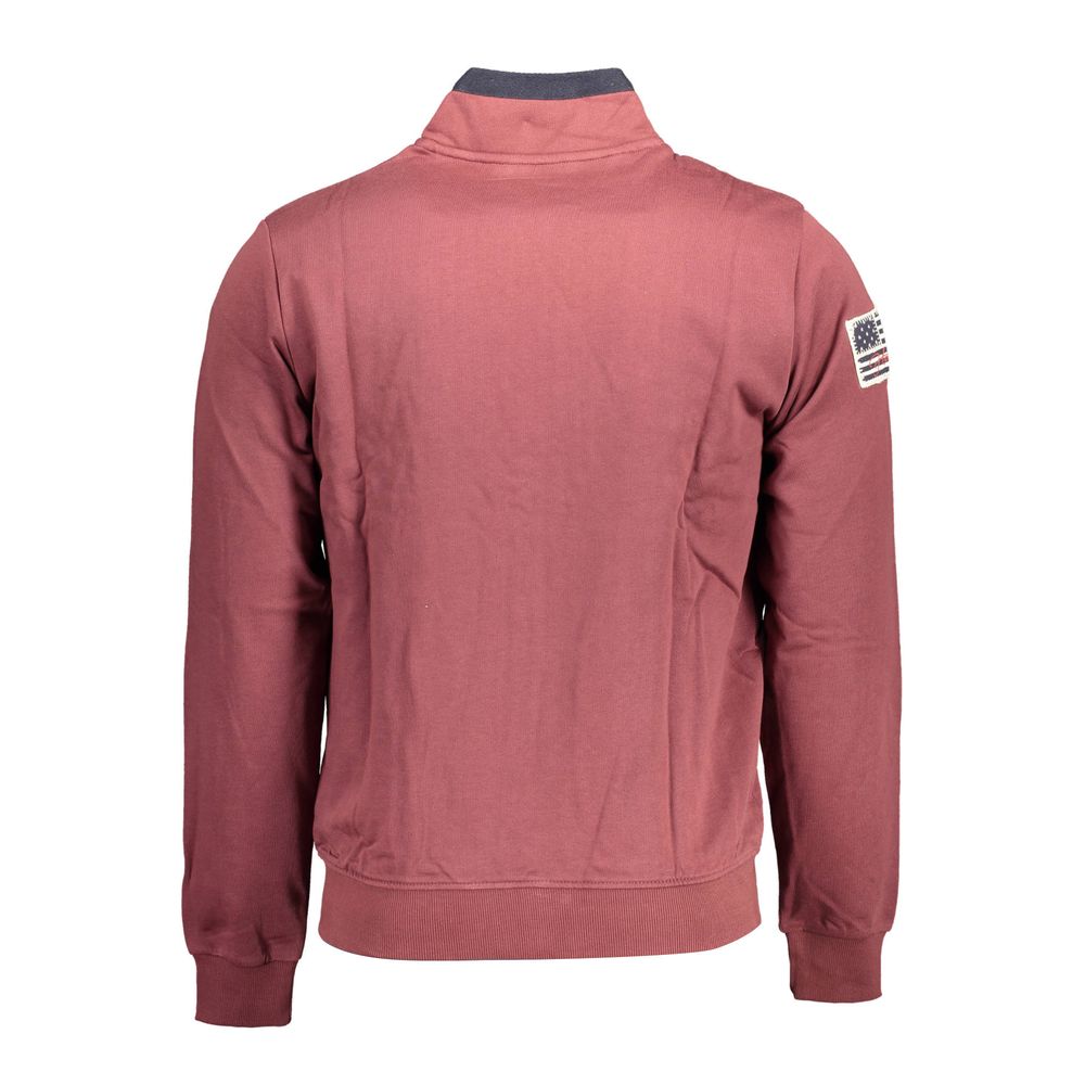 Sweatshirt Sweater by U.S. POLO ASSN. for men in cotton purple showcases a discreet silhouette, finished with a discreet and for a discreet look.