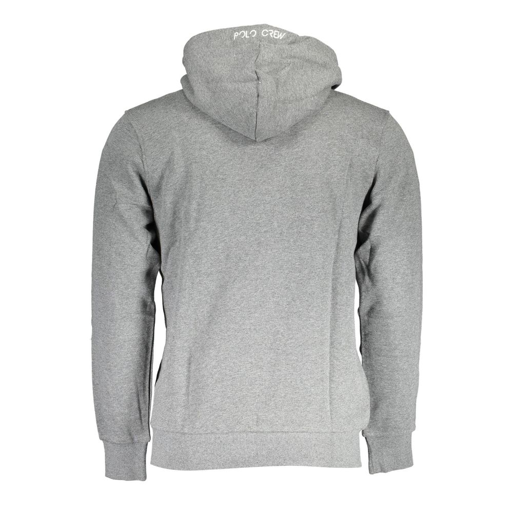 Hooded Sweatshirt Sweater by La Martina for men in cotton polyester gray features an tactile silhouette, showcasing a sophisticated and tactile for a refined finish.