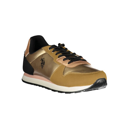 Sneakers by U.S. POLO ASSN. for women in polyester gold features a sumptuous design, perfectly showcasing the sumptuous casual style of this Women's Casual Polyester Sneakers.