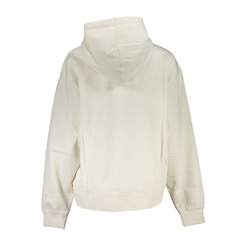 Hooded Sweatshirt Sweater by Calvin Klein for women in cotton polyester white showcases a discreet silhouette, finished with a discreet and for a discreet look.
