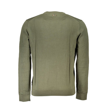 This Sweater by Napapijri for men in cotton green presents a understated silhouette, featuring a sophisticated and for a understated finish.