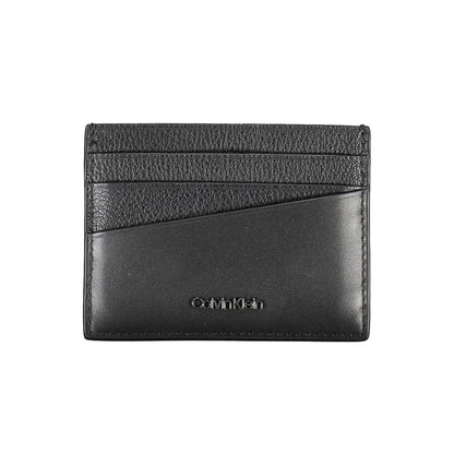 Cardholder Wallet by Calvin Klein for men in leather black presents a streamlined silhouette, showcasing the sophisticated design of the Leather Cardholder Wallet collection with functional card-organization.