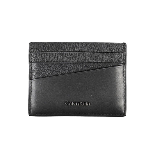Cardholder Wallet by Calvin Klein for men in leather black presents a streamlined silhouette, showcasing the sophisticated design of the Leather Cardholder Wallet collection with functional card-organization.