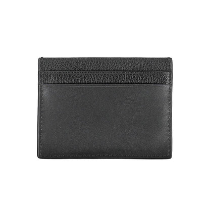 Cardholder Wallet by Calvin Klein for men in leather black showcases a refined silhouette, artfully capturing the essence of the refined Leather Cardholder Wallet design with functional card-organization.