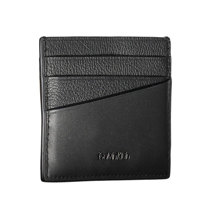 Cardholder Wallet by Calvin Klein for men in leather black presents a architectural silhouette from the Leather Cardholder Wallet collection, showcasing architectural card-organization for a architectural finish.