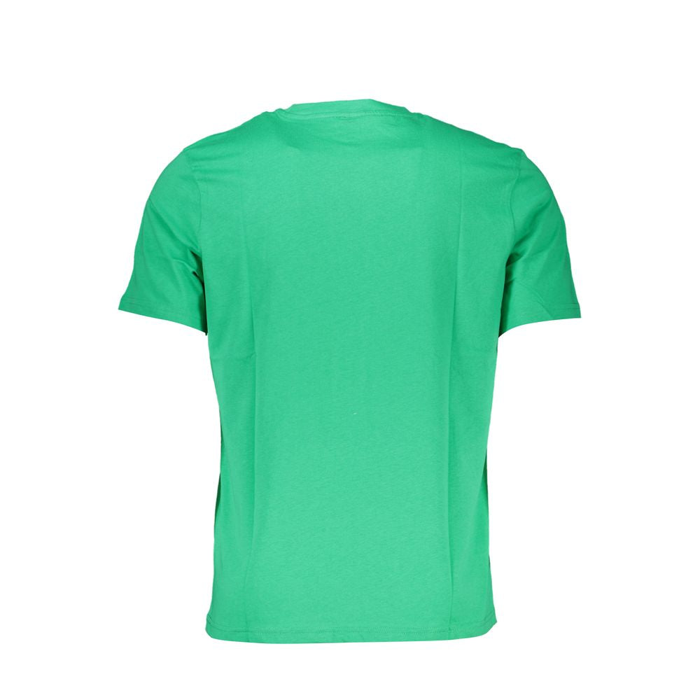 T-Shirt by North Sails for men in cotton green, signature & print features a plush silhouette, showcasing a sophisticated crew neckline and for a truly plush finish.