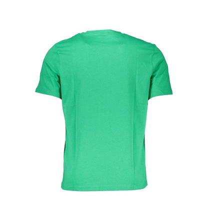 T-Shirt by North Sails for men in cotton green, signature & print features a plush silhouette, showcasing a sophisticated crew neckline and for a truly plush finish.