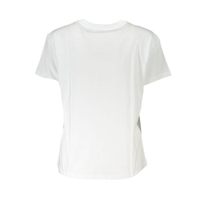 T-Shirt by Patrizia Pepe for women in organic cotton white, signature & print features a plush silhouette, showcasing a sophisticated and for a truly plush finish.