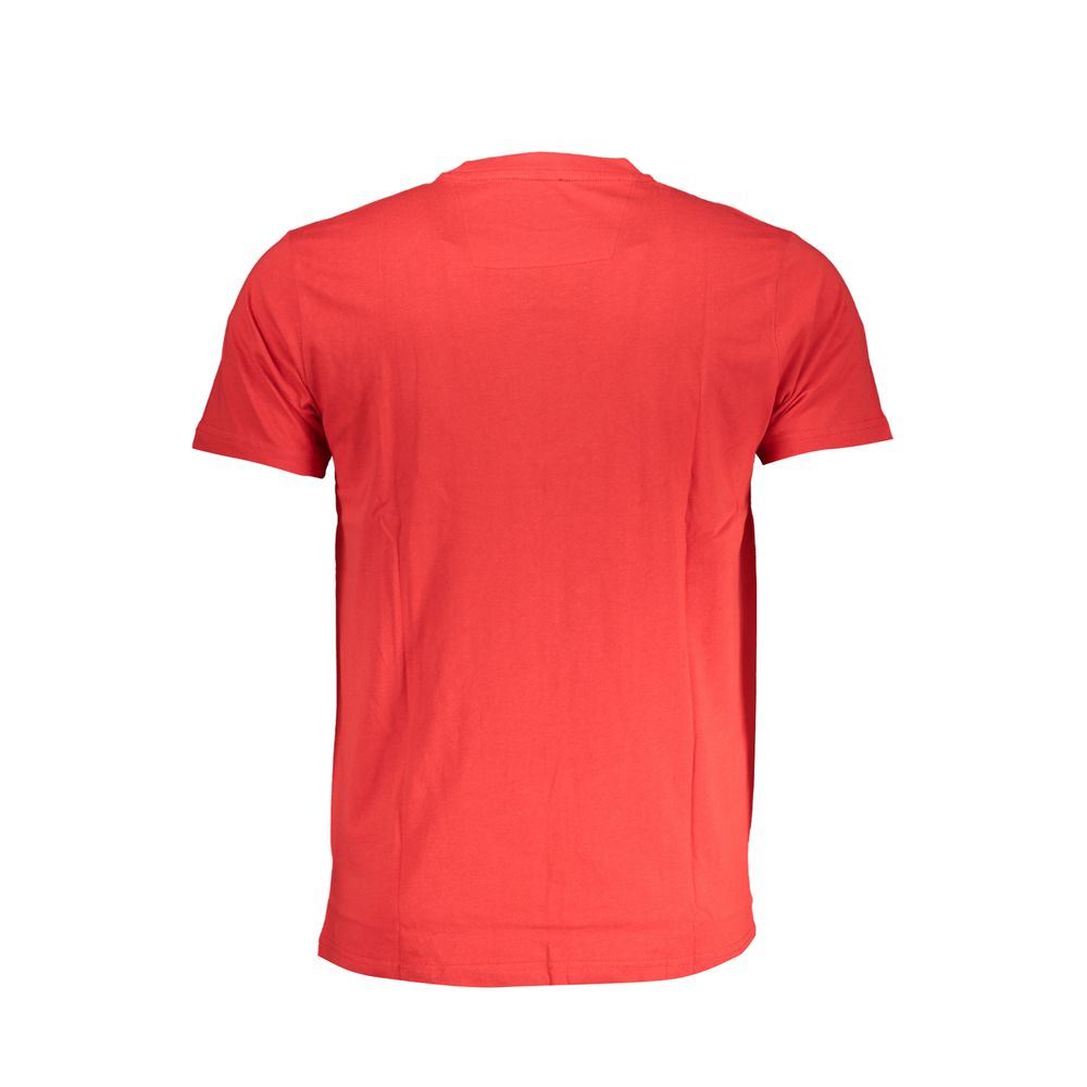 T-Shirt by Cavalli Class for men in cotton red & print showcases a chic silhouette, artfully detailed with a chic and for a chic finish.
