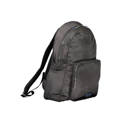 Backpack by Tommy Hilfiger for men in nylon black & signature features a architectural Nylon Backpack design with a secure zipper, ample external-pockets, internal-pockets & laptop-compartment, and versatile handle, backpack-strap & adjustable-strap for a architectural finish.