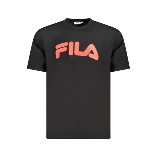 T-Shirt by Fila for men in cotton black, red & print features an edgy silhouette, meticulously detailed with a sophisticated and for a truly edgy finish.