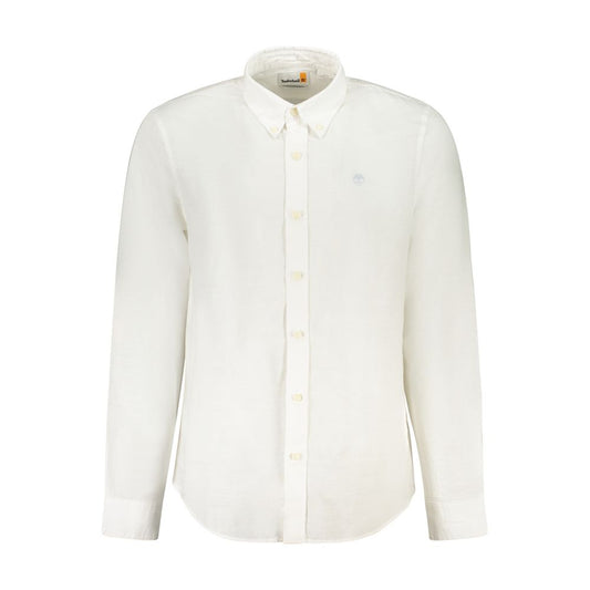Shirt by Timberland for men in cotton white features an polished silhouette, showcasing a sophisticated button-down-collar neckline and detail for a truly polished finish.