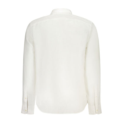 Shirt by Timberland for men in cotton white features an architectural silhouette with a refined and elegant button-down-collar neckline for a architectural look.