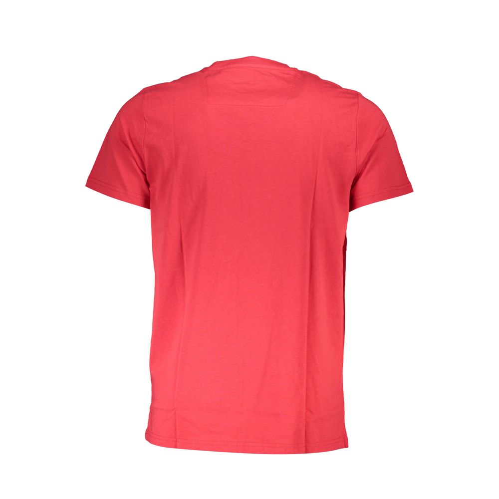 T-Shirt by Cavalli Class for men in cotton red & print features an on trend silhouette, perfectly showcasing a on trend and for an elevated aesthetic.