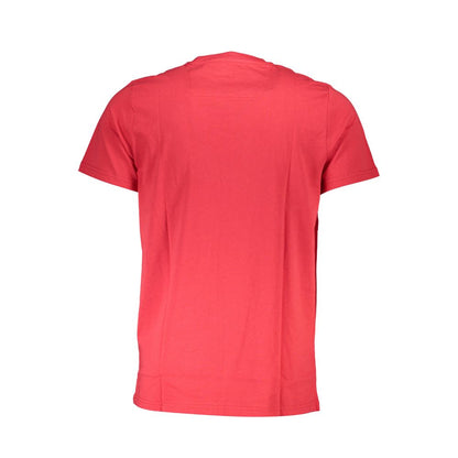 T-Shirt by Cavalli Class for men in cotton red & print features an on trend silhouette, perfectly showcasing a on trend and for an elevated aesthetic.