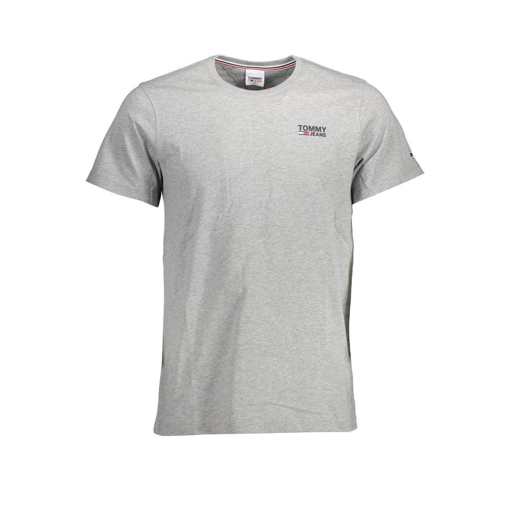 T-Shirt by Tommy Hilfiger for men in organic cotton brown, gray & print showcases a fashionable silhouette, elegantly detailed with a fashionable and crew neckline for a sophisticated, high-fashion look.