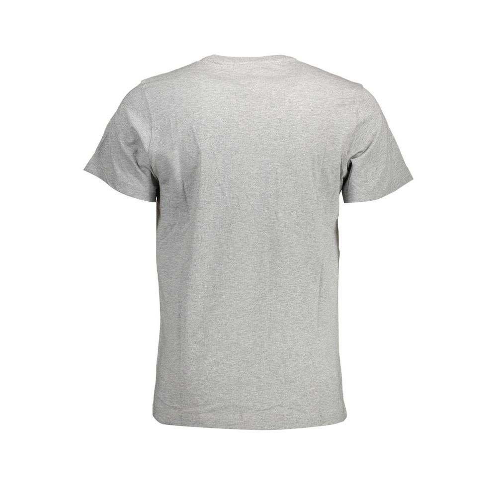 T-Shirt by Tommy Hilfiger for men in organic cotton brown, gray & print showcases a unassuming silhouette, artfully detailed with a refined and unassuming for a sophisticated, contemporary look.