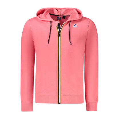 Sweatshirt Hoodie by K-WAY for men in cotton polyester pink features an luminous silhouette, showcasing a sophisticated hooded neckline and for a truly luminous look.