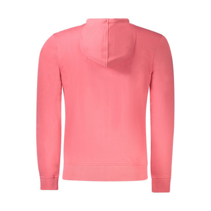 Sweatshirt Hoodie by K-WAY for men in cotton polyester pink features a slouchy chic silhouette, detailed with a slouchy chic and a signature for an elevated aesthetic.