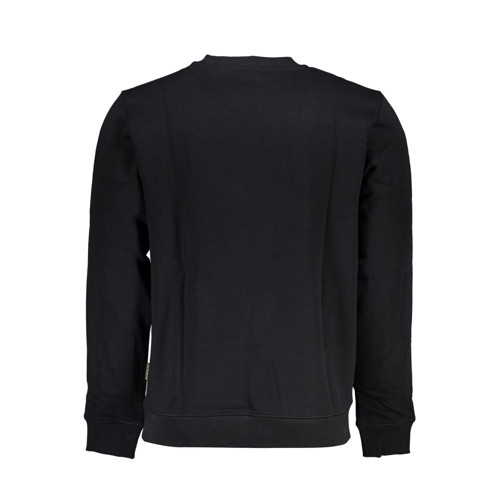 Sweater by Napapijri for men in cotton polyester black features an polished silhouette, showcasing refined and a sophisticated crew neckline for a truly polished finish.