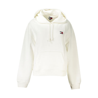Hooded Sweatshirt Hoodie by Tommy Hilfiger for women in cotton white features a authentic silhouette, showcasing a sophisticated hooded neckline and authentic detail for a refined finish.