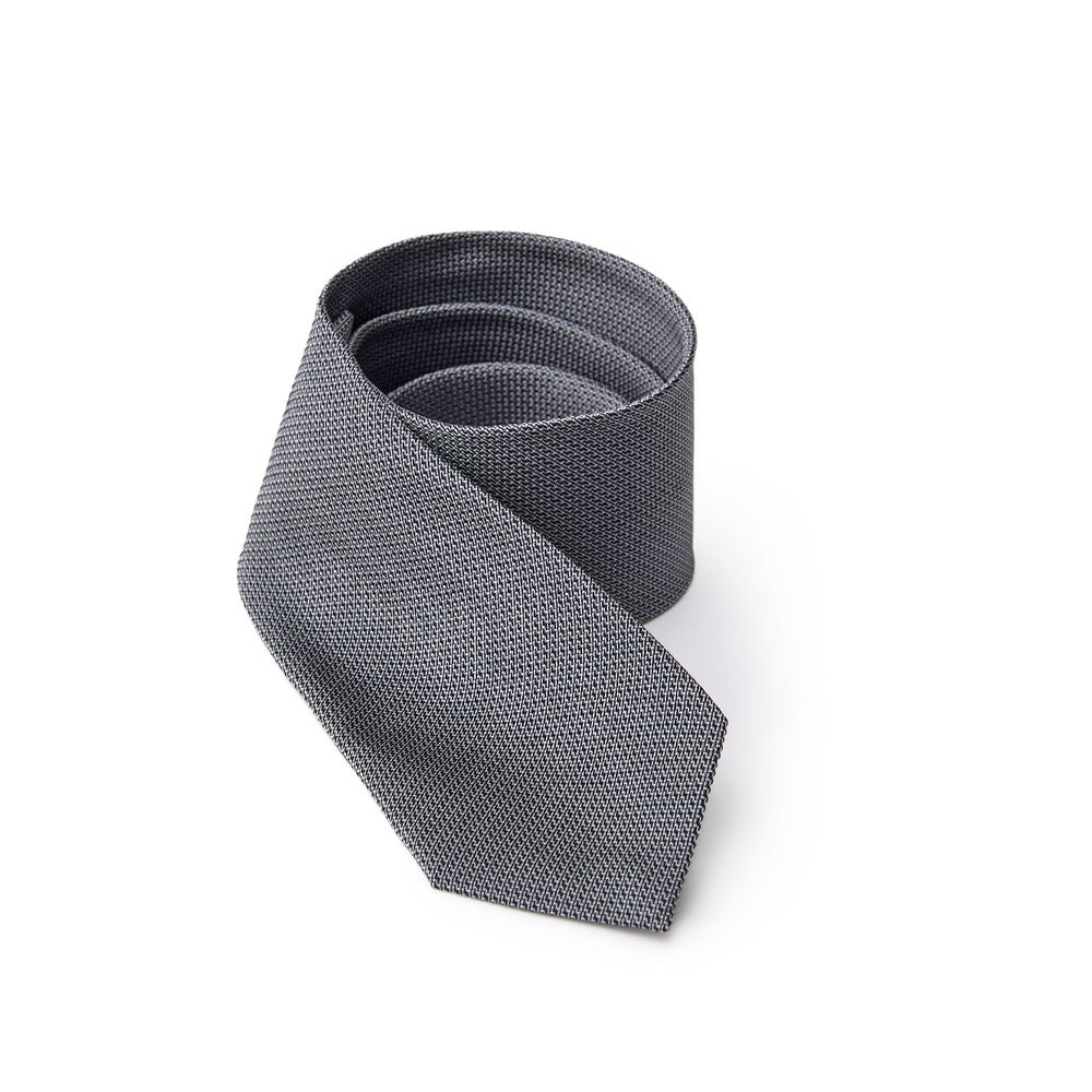 Necktie by Jil Sander for men in silk gray & jacquard features a sun-drenched silhouette, showcasing the sun-drenched design of this Silk Necktie with a sun-drenched finish.