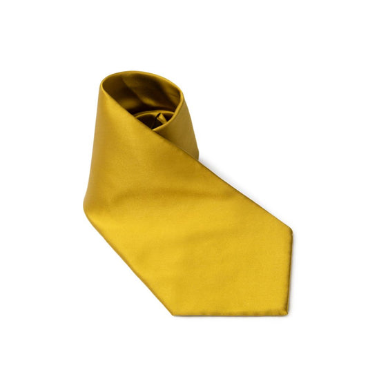 Necktie by Dolce & Gabbana for men in silk mustard & yellow features a sun-drenched silhouette, showcasing the sun-drenched design of this Silk Necktie with a sun-drenched finish.