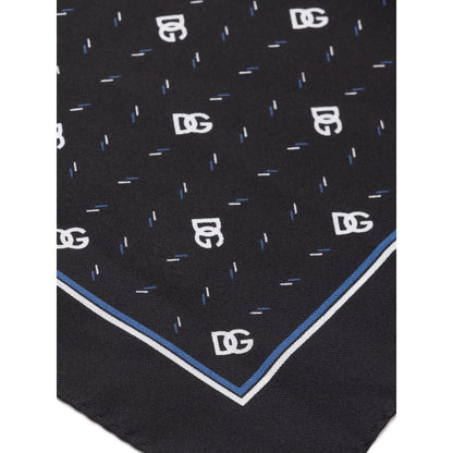 Handkerchief by Dolce & Gabbana for men in silk twill black & print features a effortless chic silhouette, artfully capturing the essence of the effortless chic Silk Twill Handkerchief design for a sophisticated look.