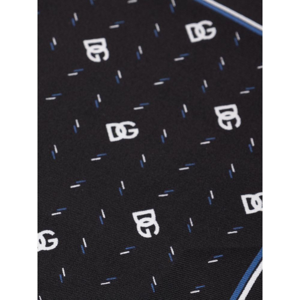 Handkerchief by Dolce & Gabbana for men in silk twill black & print features a refined silhouette, showcasing the refined Silk Twill Handkerchief design with a refined refined finish.