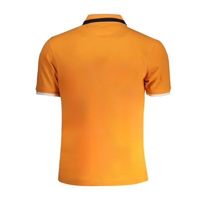 Polo Shirt by La Martina for men in cotton orange presents a sleek silhouette, featuring a refined and for a sleek finish.