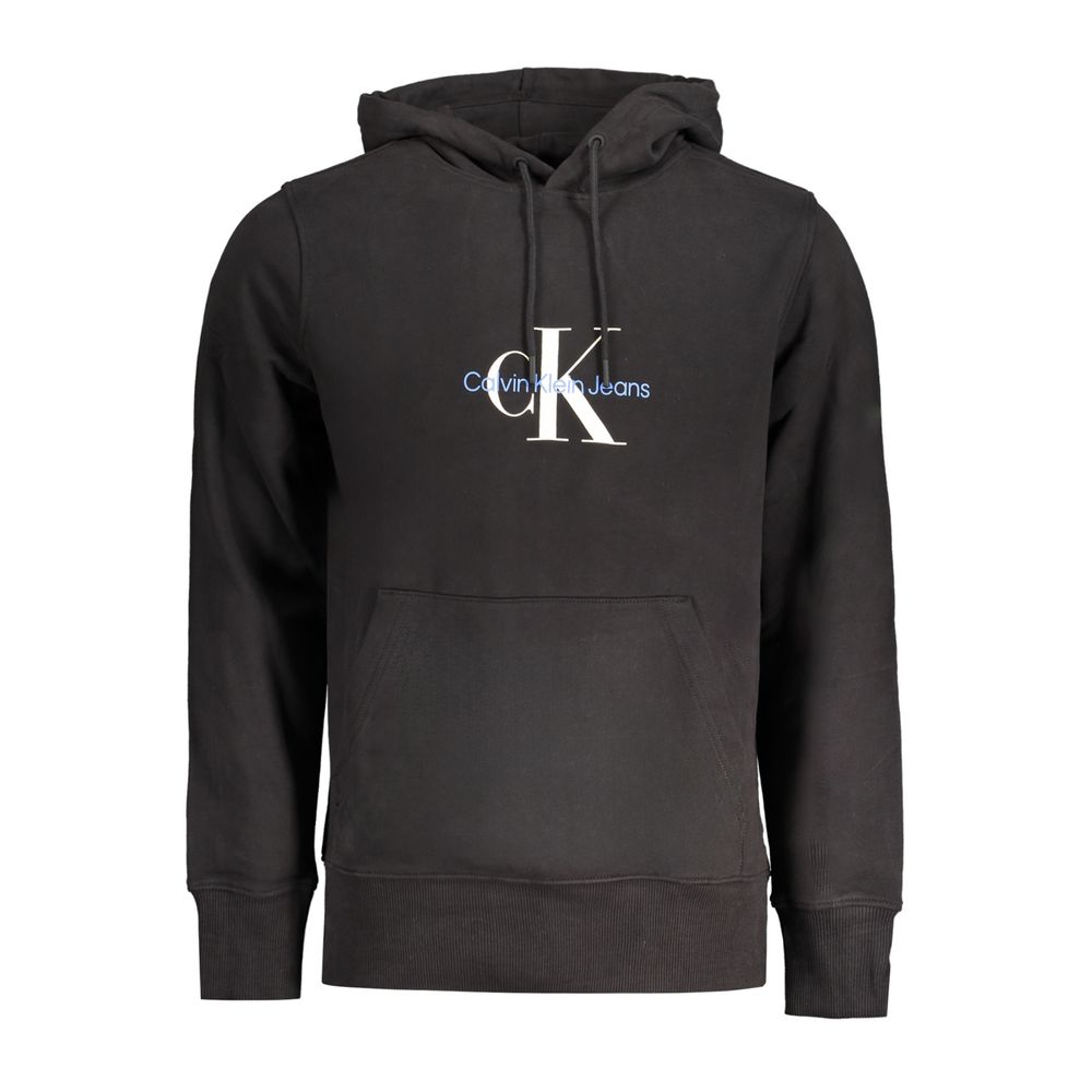 Hooded Sweatshirt Hoodie by Calvin Klein for men in cotton black & print features an luminous silhouette, showcasing a sophisticated hooded neckline and for a truly luminous look.