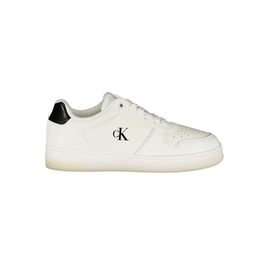 Sneakers by Calvin Klein for women in polyester polyethylene leather black & white presents a sumptuous silhouette as Women's Fashion Polyester Polyethylene Leather Sneakers, expertly defined by a sumptuous fashion style for a sumptuous, high-fashion look.
