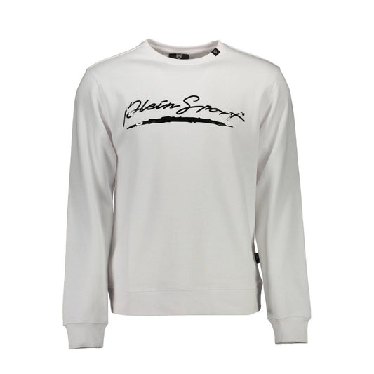 Sweatshirt by Plein Sport for men in cotton polyester white & print features an enviable silhouette, showcasing a premium long-sleeve and refined crew neckline for a truly enviable finish.