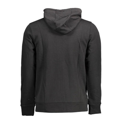 Hooded Sweatshirt Hoodie by Cavalli Class for men in cotton black showcases a city-ready silhouette, artfully detailed with a signature and for a city-ready finish.