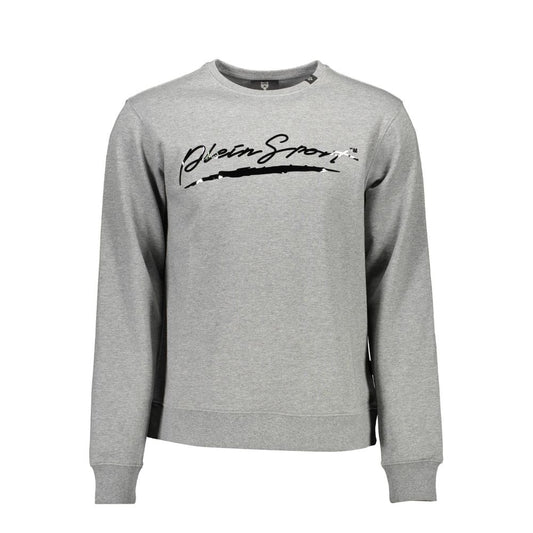 Sweatshirt by Plein Sport for men in cotton polyester brown, gray & print presents a smart casual silhouette, featuring a smart casual crew neckline and long-sleeve for a sophisticated look.