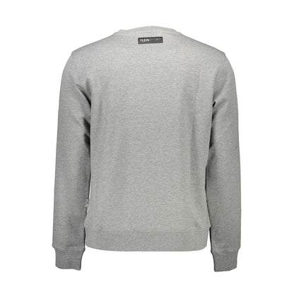 Sweatshirt by Plein Sport for men in cotton polyester brown, gray & print showcases a slouchy chic silhouette, artfully detailed with a slouchy chic and for a slouchy chic finish.