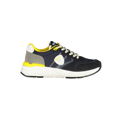 Sneakers by Blauer for men in polyester & polyethylene blue & yellow features a sumptuous design, perfectly showcasing the sumptuous fashion style of this Men's Fashion Polyester & Polyethylene Sneakers.