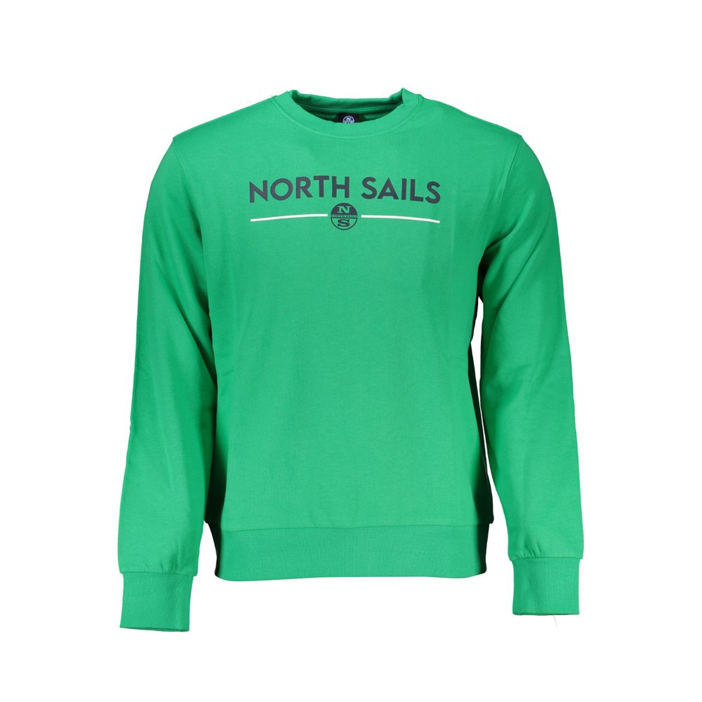 Sweatshirt by North Sails for men in cotton green, white & print features an exquisite silhouette, showcasing and crew neckline details for a exquisite look.