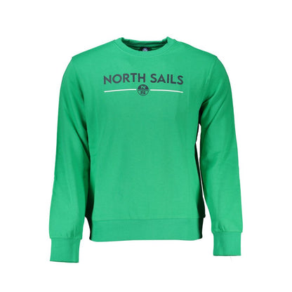 Sweatshirt by North Sails for men in cotton green, white & print features an exquisite silhouette, showcasing and crew neckline details for a exquisite look.