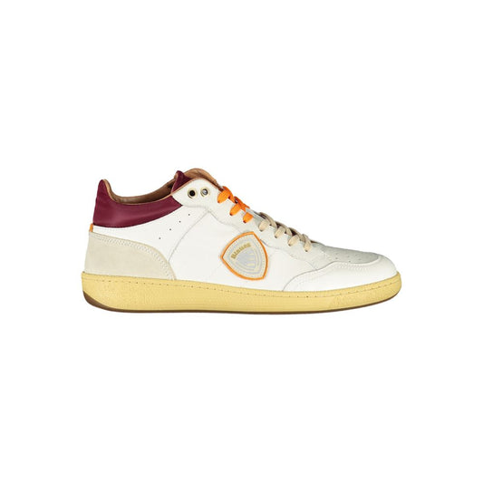 Sneakers by Blauer for men in polyester polyethylene leather white features an sumptuous silhouette, showcasing the premium Men's Casual Polyester Polyethylene Leather Sneakers in a sumptuous casual style that offers a sumptuous finish for refined style.