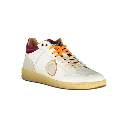 Sneakers by Blauer for men in polyester polyethylene leather white features an opulent silhouette from the Men's Casual Polyester Polyethylene Leather Sneakers collection, showcasing a signature casual style with an opulent finish.
