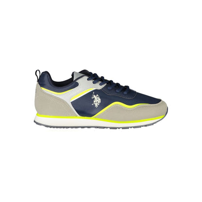 Sneakers by U.S. POLO ASSN. for women in polyester blue presents a sumptuous silhouette, artfully capturing the essence of the Women's Athletic Casual Polyester Sneakers with its sumptuous athletic casual style design.