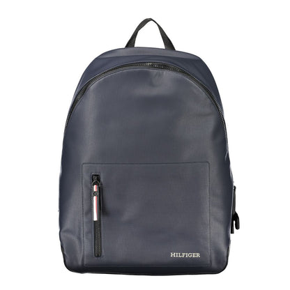 Backpack by Tommy Hilfiger for men in polyethylene blue showcases a stately Explorer Polyethylene Backpack design, featuring a secure zipper with stately external-pockets & laptop-compartment and versatile backpack-strap & adjustable-strap.