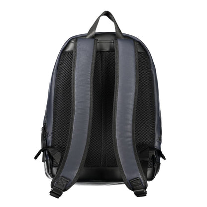 Backpack by Tommy Hilfiger for men in polyethylene blue features a refined silhouette, showcasing the Explorer Polyethylene Backpack design with a secure zipper, ample external-pockets & laptop-compartment, and versatile backpack-strap & adjustable-strap.