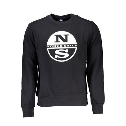 Sweatshirt by North Sails for men in cotton black & print features an exquisite silhouette, showcasing and crew neckline details for a exquisite look.