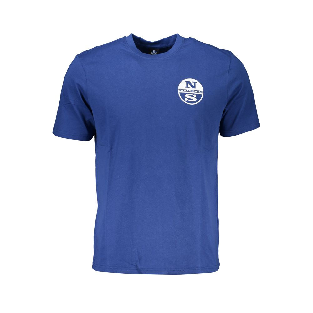 T-Shirt by North Sails for men in cotton blue & print showcases a unassuming silhouette, artfully detailed with a refined crew neckline and unassuming for a sophisticated, contemporary look.
