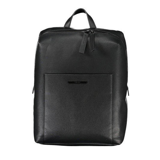 Backpack by Calvin Klein for men in polyester & polyethylene black showcases a stately Polyester & Polyethylene Backpack design, featuring a secure snap & zipper with stately external-pockets & internal-pockets and versatile backpack-strap & adjustable-strap.